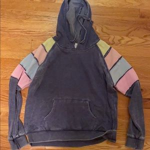Rainbow sleeve hoodie